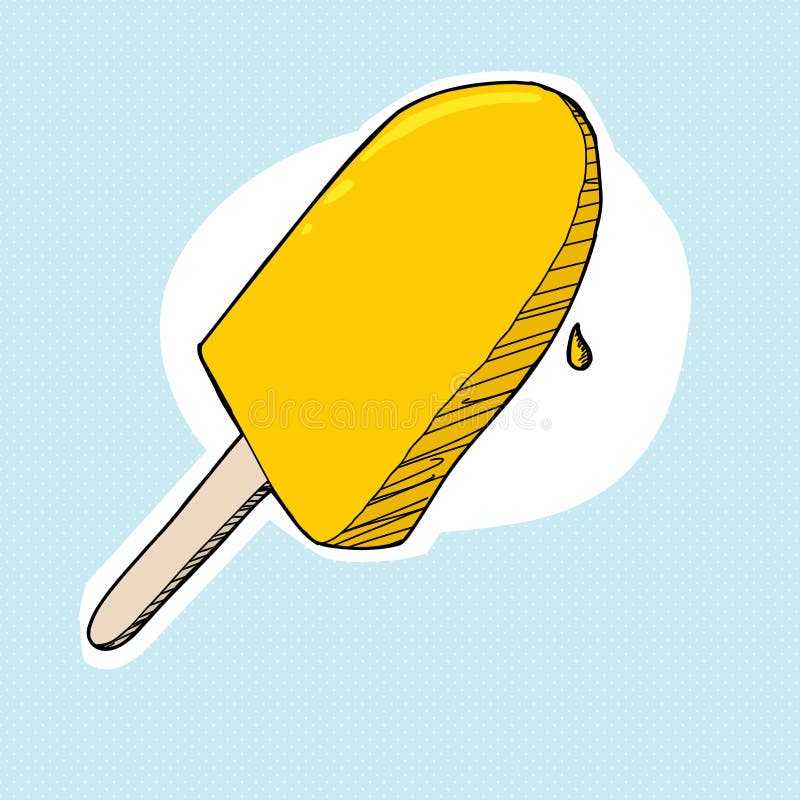 Λεμόνι Popsicle απεικόνιση αποθεμάτων Λεμόνι Popsicle απεικόνιση αποθεμάτων