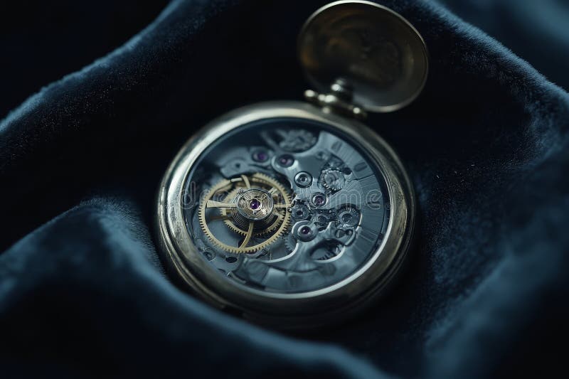 Λεπτομέρεια Vintage Pocket Watch διανυσματική απεικόνιση