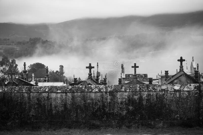 λεπτομέρεια δημοτικού νεκροταφείου στη γαλικία ισπανία στοκ εικόνες με δικαίωμα ελεύθερης χρήσης