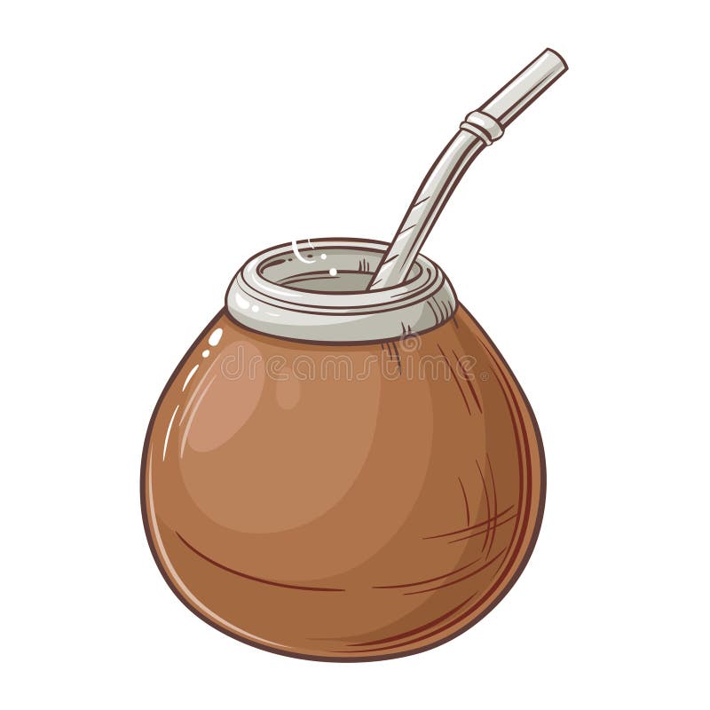 λεπτομερής απεικόνιση χρώματος mate tea. ελεύθερη απεικόνιση δικαιώματος