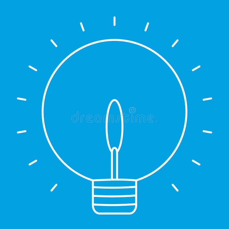 Λεπτό εικονίδιο γραμμών Lightbulb διανυσματική απεικόνιση Λεπτό εικονίδιο γραμμών Lightbulb διανυσματική απεικόνιση