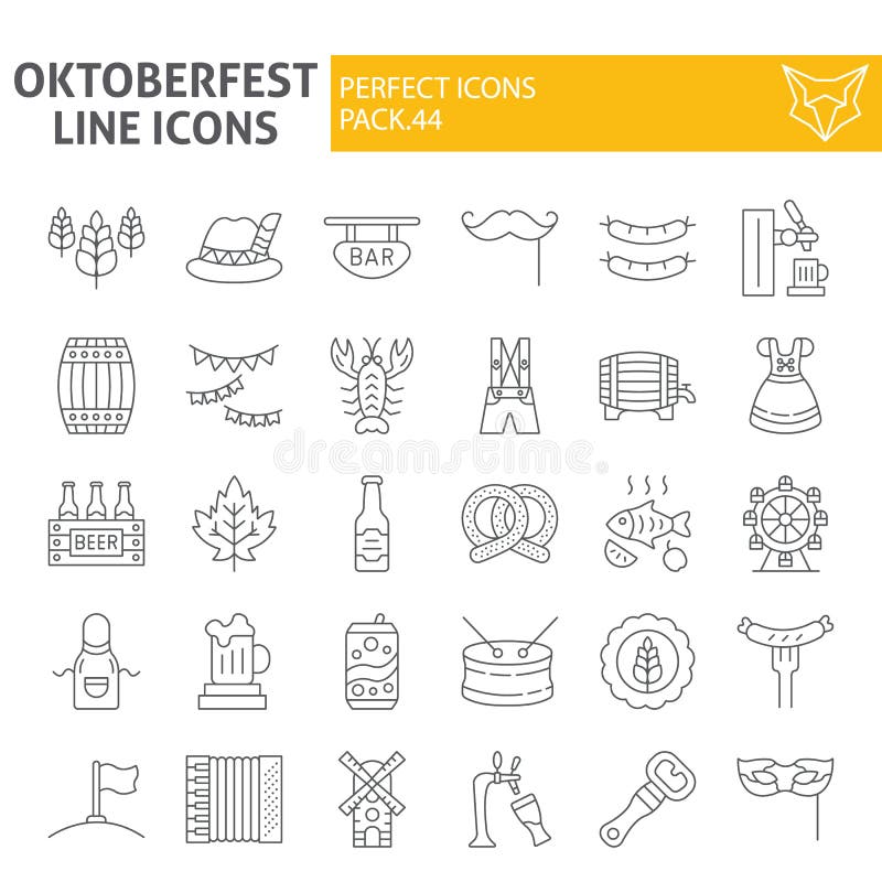 Λεπτό σύνολο εικονιδίων γραμμών Oktoberfest, βαυαρική συλλογή συμβόλων διακοπών, διανυσματικά σκίτσα, απεικονίσεις λογότυπων, σημ διανυσματική απεικόνιση Λεπτό σύνολο εικονιδίων γραμμών Oktoberfest, βαυαρική συλλογή συμβόλων διακοπών, διανυσματικά σκίτσα, απεικονίσεις λογότυπων, σημ διανυσματική απεικόνιση