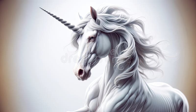 λευκό ψηφιακό γραφικό unicorn στοκ εικόνες