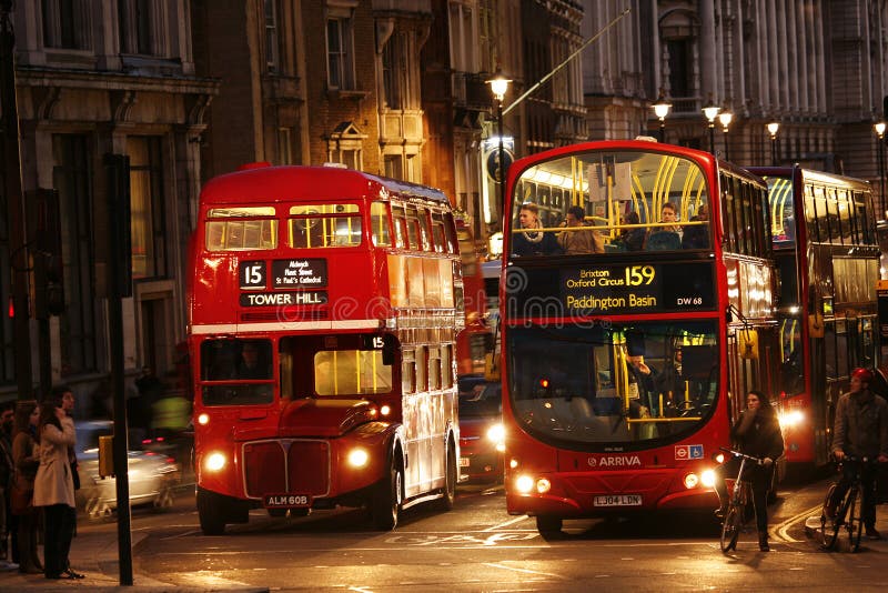 London, UK - March 1, 2014: Heritage Routemaster Bus, operated in London from 1956 to 2005. The open platform allowed minimal boarding time and optimal security. London, UK - March 1, 2014: Heritage Routemaster Bus, operated in London from 1956 to 2005. The open platform allowed minimal boarding time and optimal security