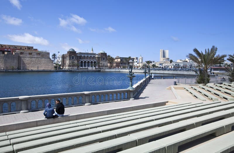 Libya,Tripoli,view of the city center. Libya,Tripoli,view of the city center