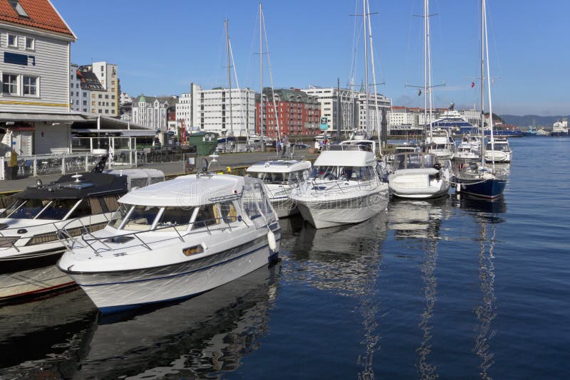 Yachts in the harbor of Bergen. Norway. Yachts in the harbor of Bergen. Norway.