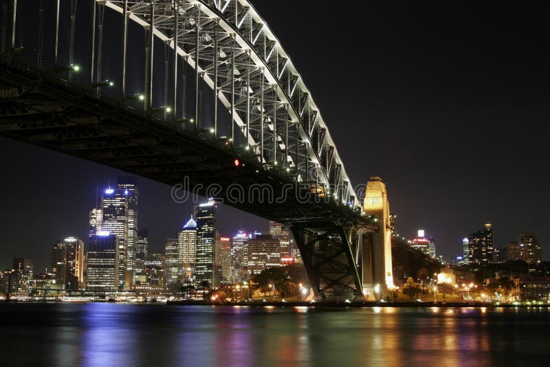 Sydney Harbour Bridge At Night, Australia. Sydney Harbour Bridge At Night, Australia