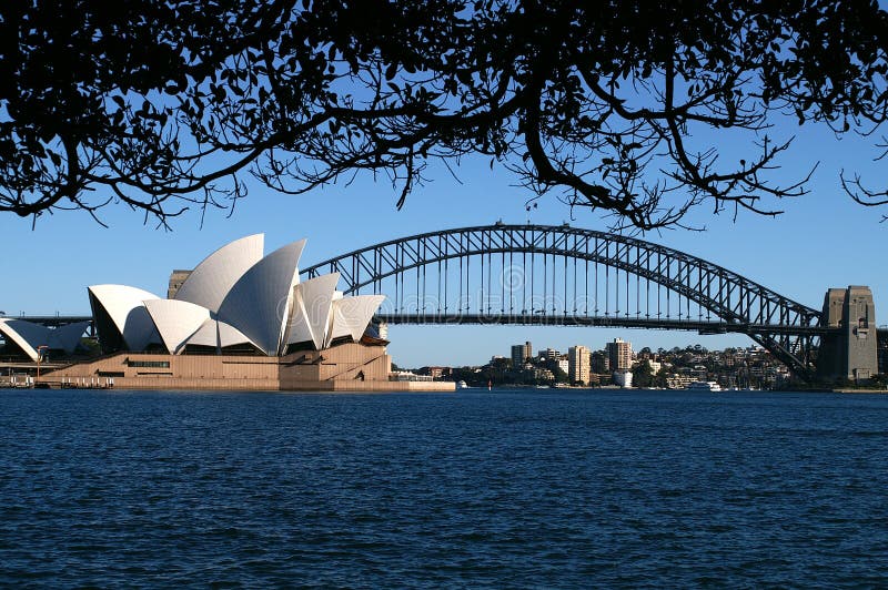 Opera and Harbour-Bridge of Sydney at night. Opera and Harbour-Bridge of Sydney at night