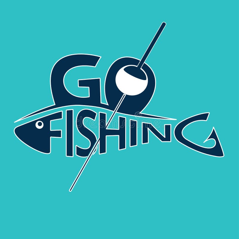 Fishing logo, emblem. Lettering fishing shaped like a fish. Design element for fisherman club or tournament. Vector illustration. Fishing logo, emblem. Lettering fishing shaped like a fish. Design element for fisherman club or tournament. Vector illustration