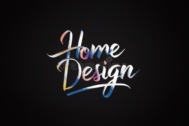 Home design logo with a black background AI generated. Home design logo with a black background AI generated