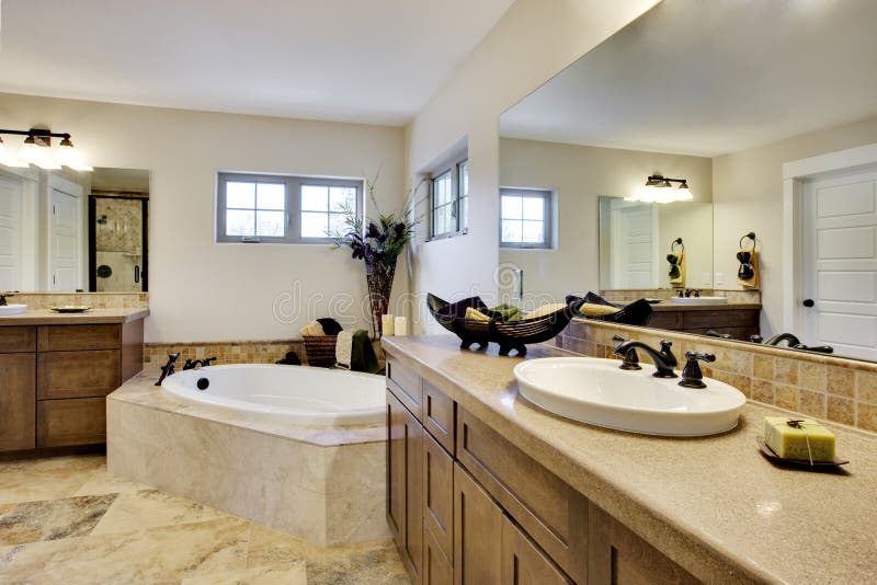 Wide angle view of bathroom. Wide angle view of bathroom