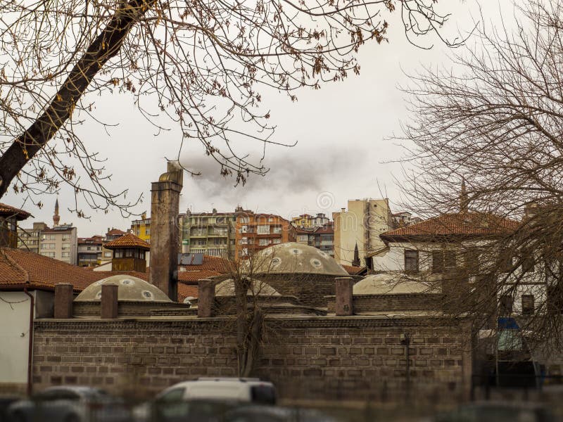 Λουτρό της Άγκυρας Τουρκία στην ιστορική περιοχή Ιστορικό κτήριο “hamamonu “στο κέντρο της Άγκυρας στοκ φωτογραφία Λουτρό της Άγκυρας Τουρκία στην ιστορική περιοχή Ιστορικό κτήριο “hamamonu “στο κέντρο της Άγκυρας στοκ φωτογραφία