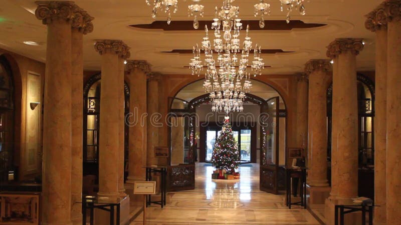 Λόμπι ξενοδοχείων πολυτελείας - χριστουγεννιάτικο δέντρο