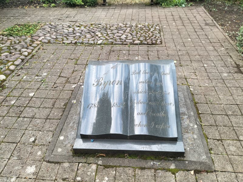 λόρδος byron memorial hucknall κοντά στο νότινχαμ στοκ φωτογραφία