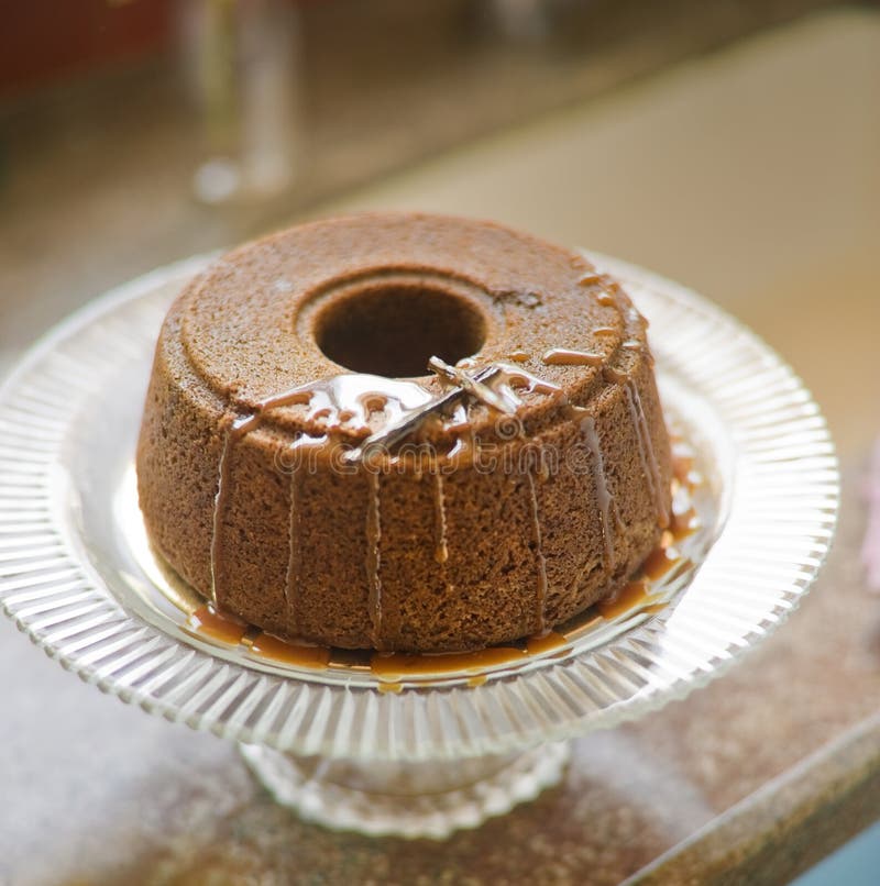 Close-up on a dripping honey cake. Close-up on a dripping honey cake