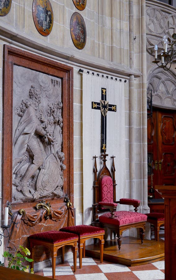 Μέσα στην εκκλησία του ST Elisabeth, εκκλησία της τευτονικής διαταγής στη Βι στοκ εικόνα Μέσα στην εκκλησία του ST Elisabeth, εκκλησία της τευτονικής διαταγής στη Βι στοκ εικόνα