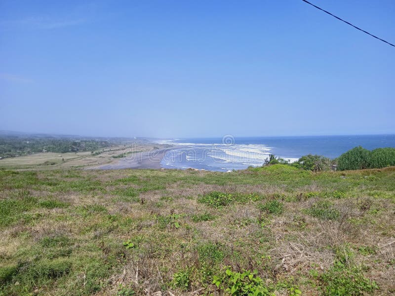 Just seeing align the coast from faraway distance on afternoon. Just seeing align the coast from faraway distance on afternoon