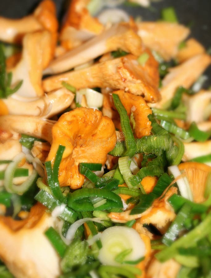 μανιτάρι πράσων stirfry στοκ φωτογραφίες με δικαίωμα ελεύθερης χρήσης