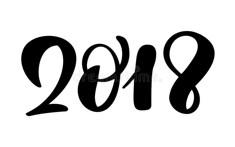Μαύρη συρμένη χέρι εγγραφή Χριστουγέννων 2018 αριθμού στο άσπρο υπόβαθρο Πρότυπο σχεδίου ευχετήριων καρτών με την καλλιγραφία για απεικόνιση αποθεμάτων Μαύρη συρμένη χέρι εγγραφή Χριστουγέννων 2018 αριθμού στο άσπρο υπόβαθρο Πρότυπο σχεδίου ευχετήριων καρτών με την καλλιγραφία για απεικόνιση αποθεμάτων