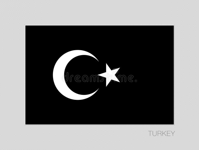 Μαύρη τουρκική σημαία με την άσπρα ημισέληνο και το αστέρι Εθνικό Ensign