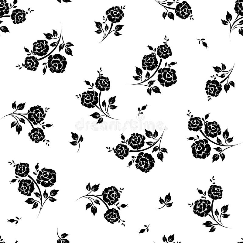 μαύρο floral άνευ ραφής λευκό πρ& επίσης corel σύρετε το διάνυσμα απεικόνισης ελεύθερη απεικόνιση δικαιώματος μαύρο floral άνευ ραφής λευκό πρ& επίσης corel σύρετε το διάνυσμα απεικόνισης ελεύθερη απεικόνιση δικαιώματος