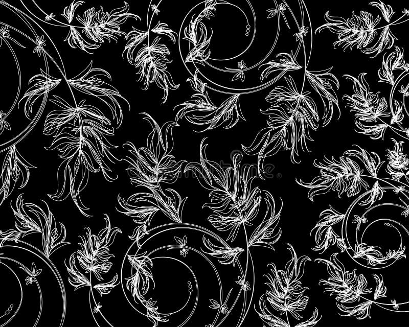 μαύρο floral λευκό σκίτσων ανα&sig ελεύθερη απεικόνιση δικαιώματος μαύρο floral λευκό σκίτσων ανα&sig ελεύθερη απεικόνιση δικαιώματος
