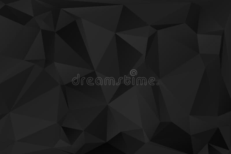 Μαύρο αφηρημένο Polygonal υπόβαθρο