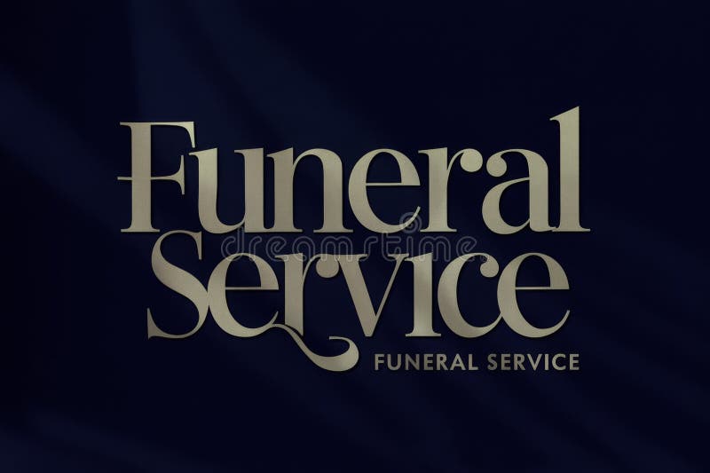 A black and gold logo for funeral service AI generated. A black and gold logo for funeral service AI generated