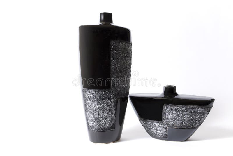 μαύρο κενό σύγχρονο vase λου&l στοκ εικόνα με δικαίωμα ελεύθερης χρήσης