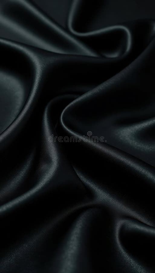 Μαύρο σατέν ύφασμα μαλακού κύματος πολυτελές λευκό λευκό σαγιονί ελεύθερη απεικόνιση δικαιώματος