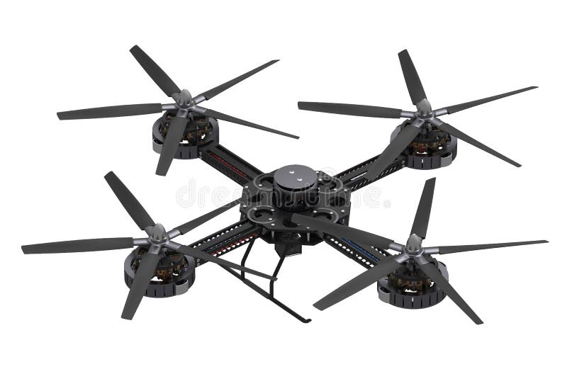 Μαύρος κηφήνας quadcopter με τη κάμερα διανυσματική απεικόνιση