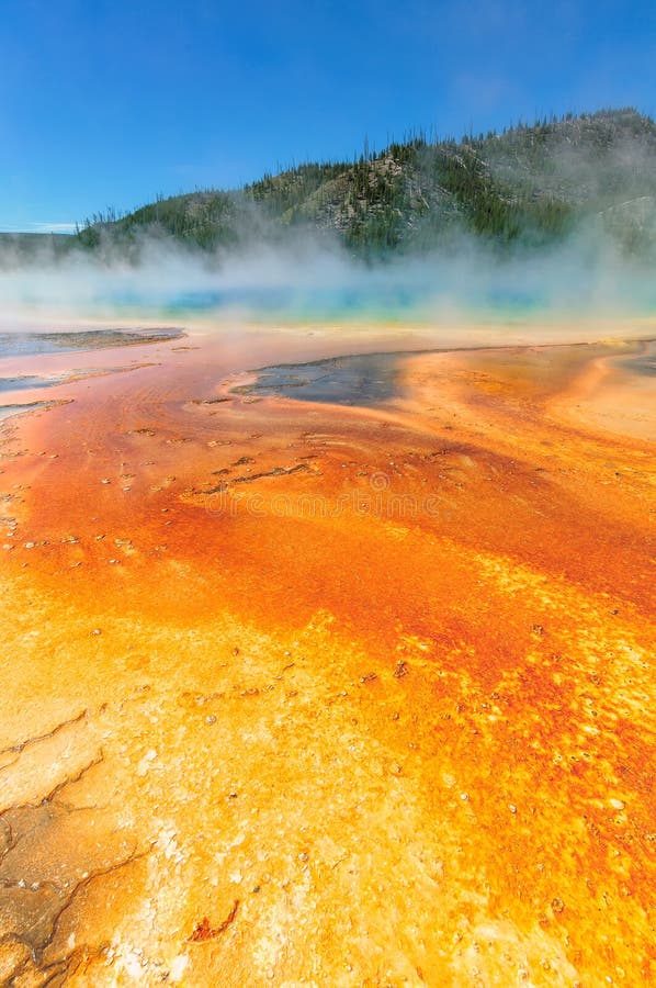 Μεγάλη Prismatic άνοιξη σε Yellowstone, Ουαϊόμινγκ στοκ φωτογραφίες