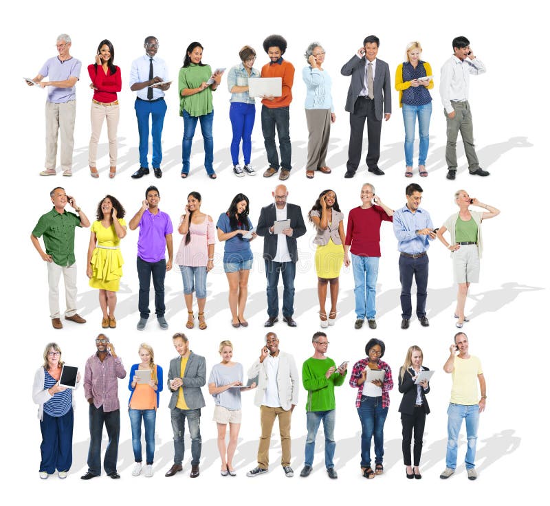 Μεγάλη ομάδα διαφορετικών ανθρώπων Multiethnic που χρησιμοποιούν τις συσκευές στοκ φωτογραφίες Μεγάλη ομάδα διαφορετικών ανθρώπων Multiethnic που χρησιμοποιούν τις συσκευές στοκ φωτογραφίες