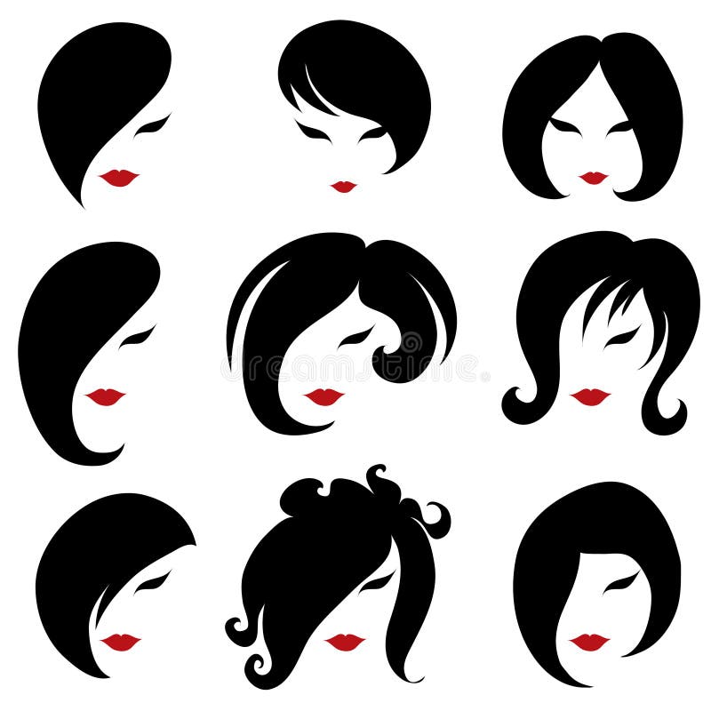 Big set of black hair styling for woman (from my big Hair styling series). Big set of black hair styling for woman (from my big Hair styling series)