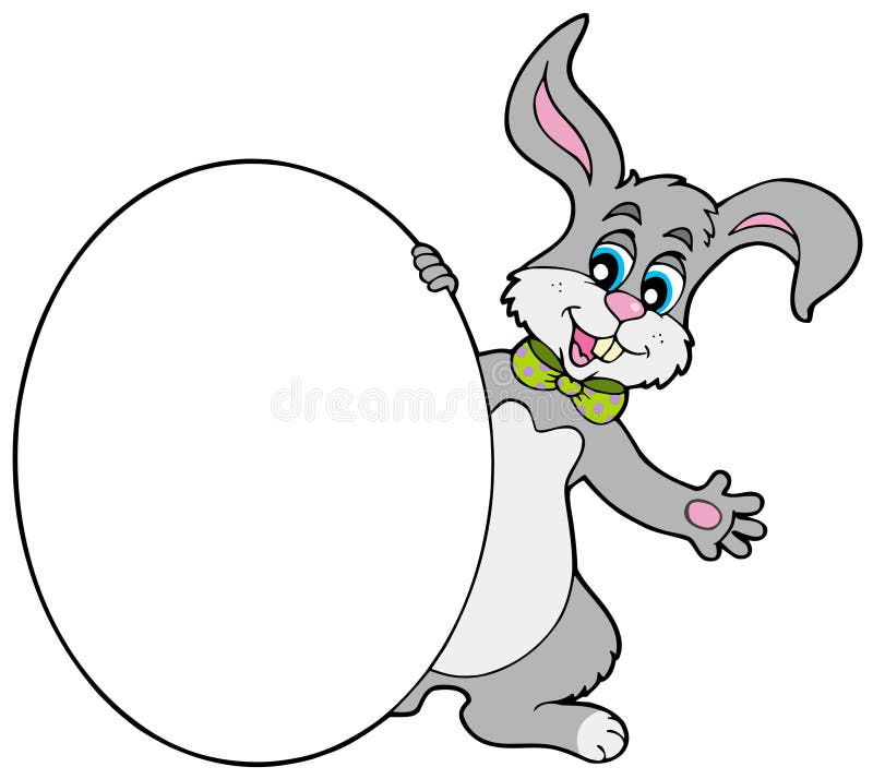 μεγάλο bunny αυγό Πάσχας διανυσματική απεικόνιση