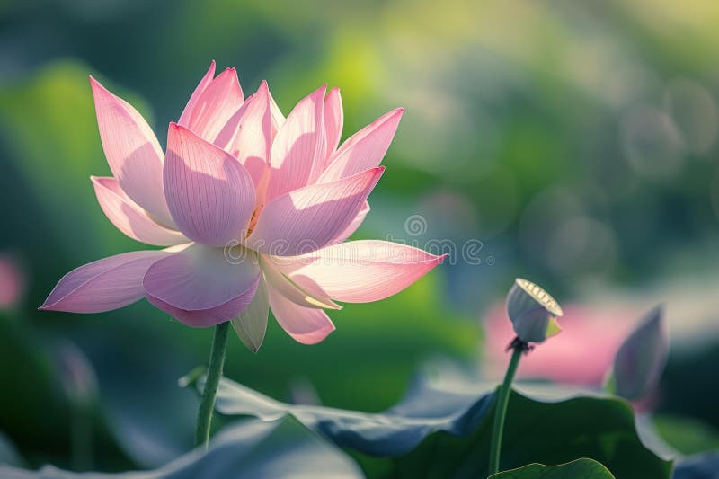 Mesmerizing Spectral light lotus. Water pond floral. Generate Ai AI generated. Mesmerizing Spectral light lotus. Water pond floral. Generate Ai AI generated