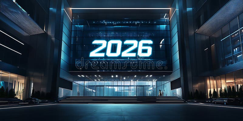 2026 Μελλοντοστραφής Κιτοπίο Κυβερνοπανκ Νυχτερινή σκηνή απεικόνιση αποθεμάτων