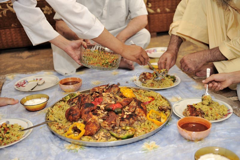 Middle eastern food ,Chicken and rice and Paprika. Middle eastern food ,Chicken and rice and Paprika