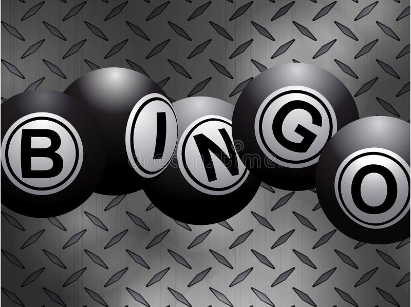 Μεταλλικές σφαίρες bingo πέρα από το υπόβαθρο πιάτων διαμαντιών μετάλλων απεικόνιση αποθεμάτων