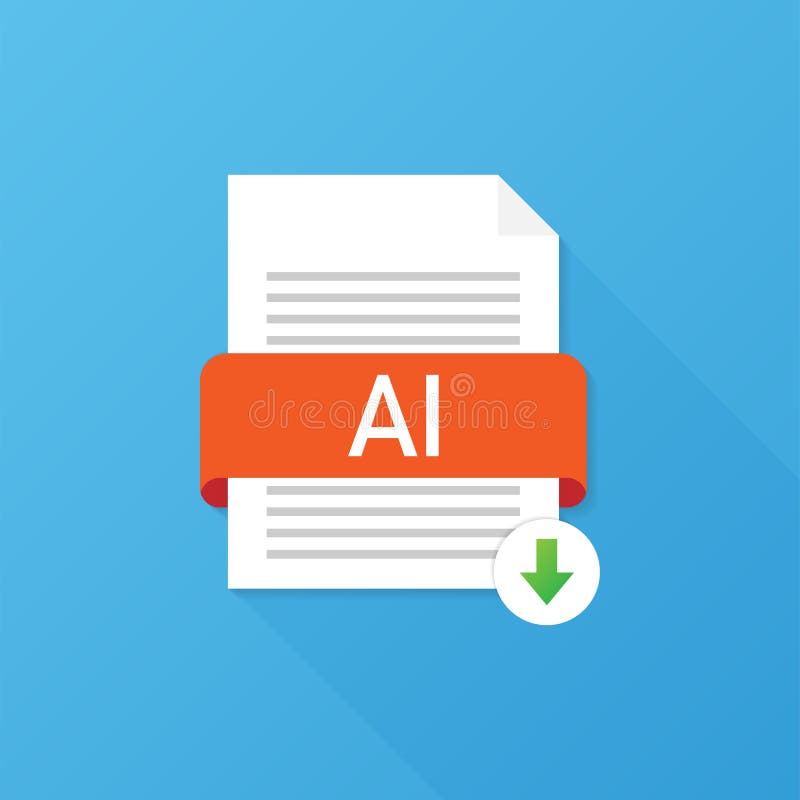 Μεταφορτώστε το κουμπί AI Μεταφόρτωση της έννοιας εγγράφων Αρχείο με την ετικέτα AI και το κάτω σημάδι βελών επίσης corel σύρετε ελεύθερη απεικόνιση δικαιώματος Μεταφορτώστε το κουμπί AI Μεταφόρτωση της έννοιας εγγράφων Αρχείο με την ετικέτα AI και το κάτω σημάδι βελών επίσης corel σύρετε ελεύθερη απεικόνιση δικαιώματος