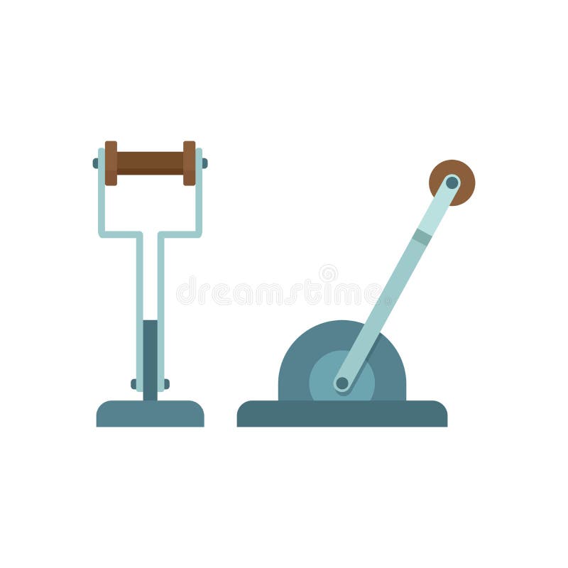 Mechanical lever, flat vector icon, machine part on white background. Mechanical lever, flat vector icon, machine part on white background