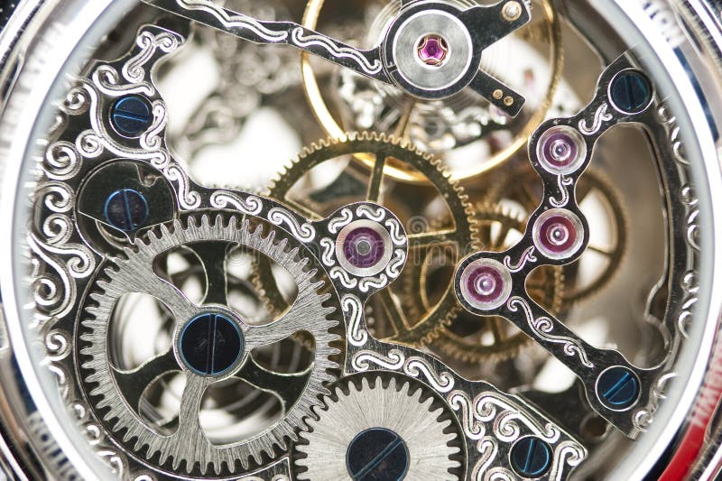 Close up of a mechanical clockwork. Close up of a mechanical clockwork
