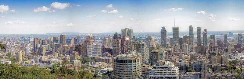 Standing at the top of Mont Royal it is possible to get a bird`s eye view of the Centre of Montreal. Standing at the top of Mont Royal it is possible to get a bird`s eye view of the Centre of Montreal.