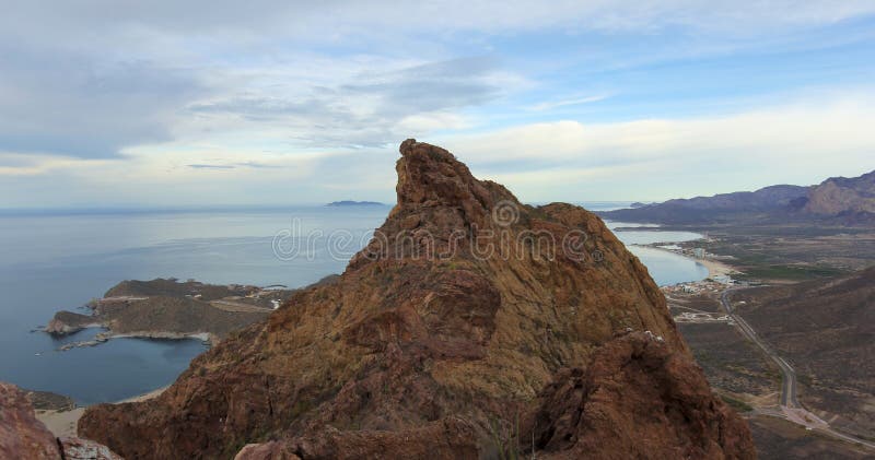 Μια εναέρια άποψη που φαίνεται δύση από την κορυφή του βουνού αβ Tetakawi