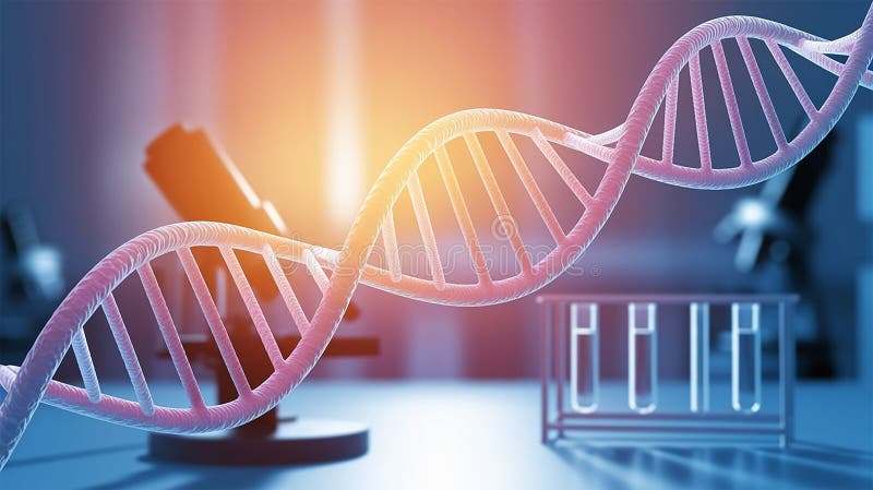 Μια λαμπερή δομή DNA διπλής έλξης προκύπτει από μια στροβιλιστική δίνη ζωντανού ελεύθερη απεικόνιση δικαιώματος