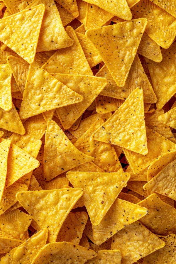 Stack of crispy tortilla chips on the surface. AI generated. Stack of crispy tortilla chips on the surface. AI generated