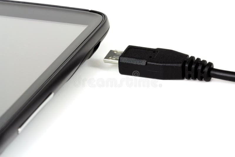 Μικροϋπολογιστής, καλώδιο USB στοκ φωτογραφία Μικροϋπολογιστής, καλώδιο USB στοκ φωτογραφία