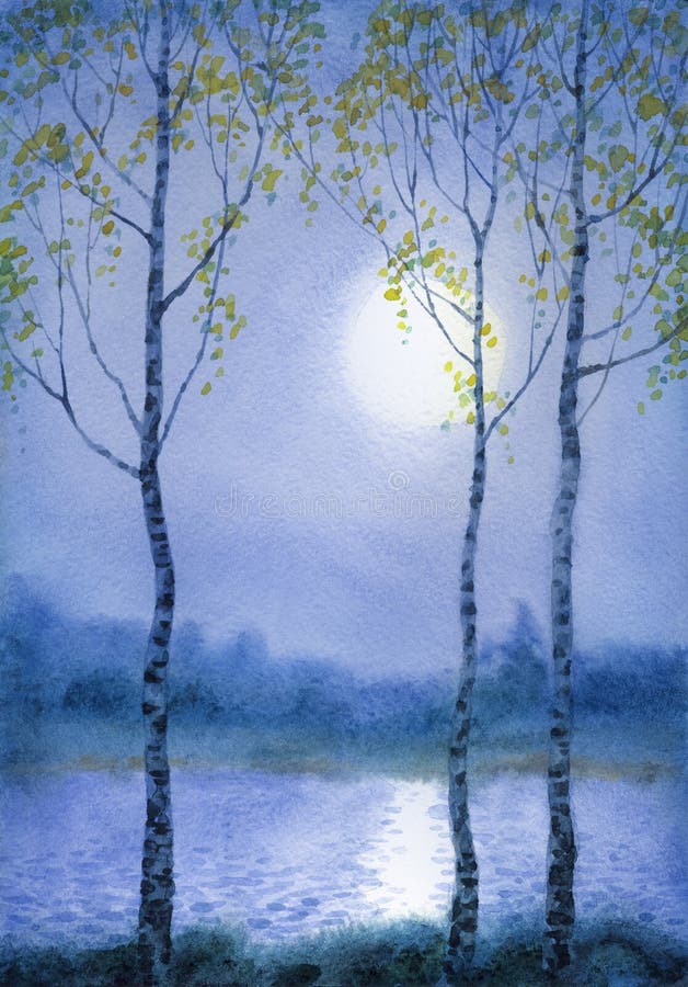 μικρό watercolor πάρκων τοπίων γεφυρών φθινοπώρου Δέντρα σημύδων άνοιξη κοντά στον ποταμό διανυσματική απεικόνιση μικρό watercolor πάρκων τοπίων γεφυρών φθινοπώρου Δέντρα σημύδων άνοιξη κοντά στον ποταμό διανυσματική απεικόνιση