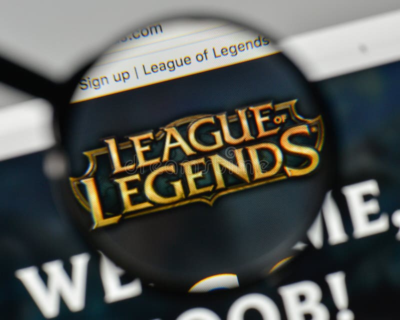 Milan, Italy - November 1, 2017: League of Legends logo on the website homepage. Milan, Italy - November 1, 2017: League of Legends logo on the website homepage.