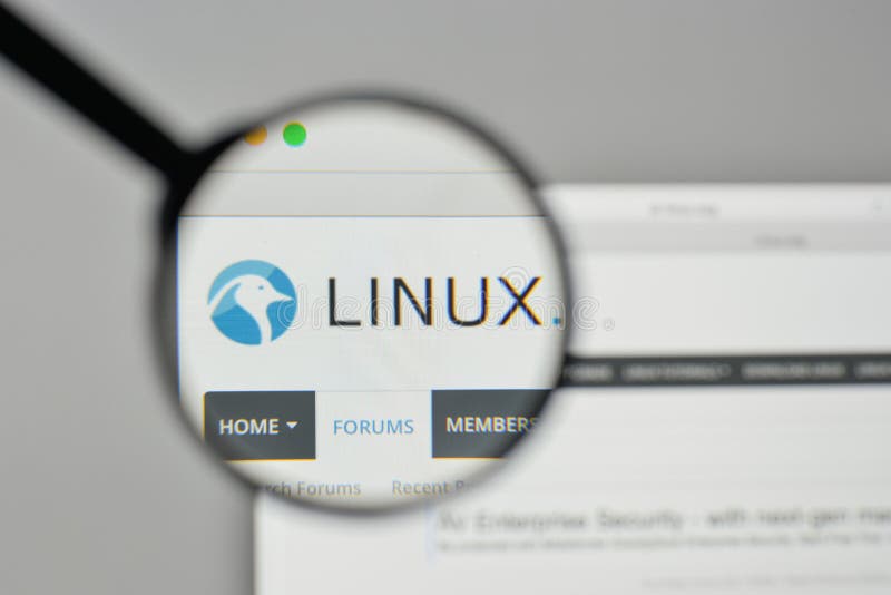 Milan, Italy - November 1, 2017: Linux logo on the website homepage. Milan, Italy - November 1, 2017: Linux logo on the website homepage.